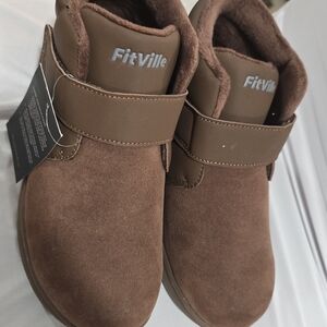 FitVille Brown Suede Ankle Boots